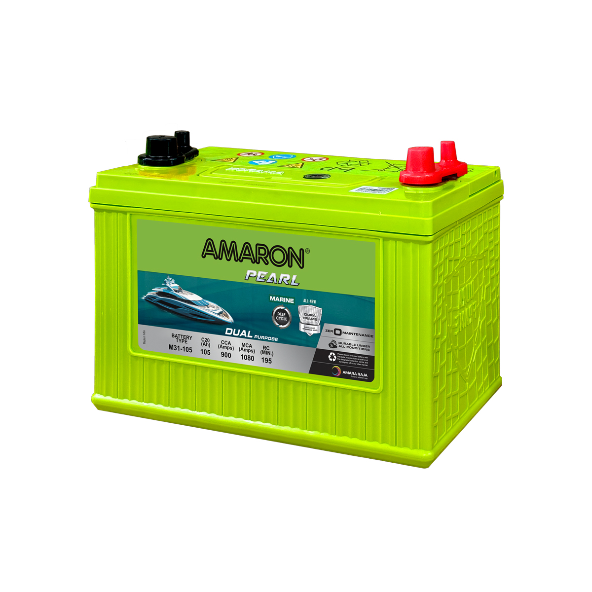 Amaron Dual Purpose Marine Battery M24-70R