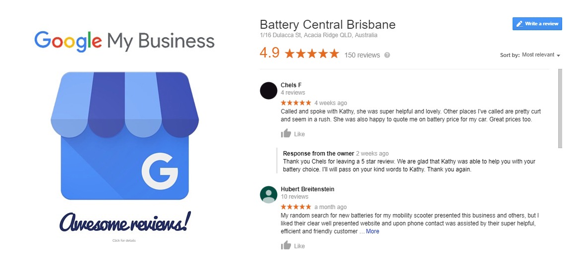Google Awesome reviews!