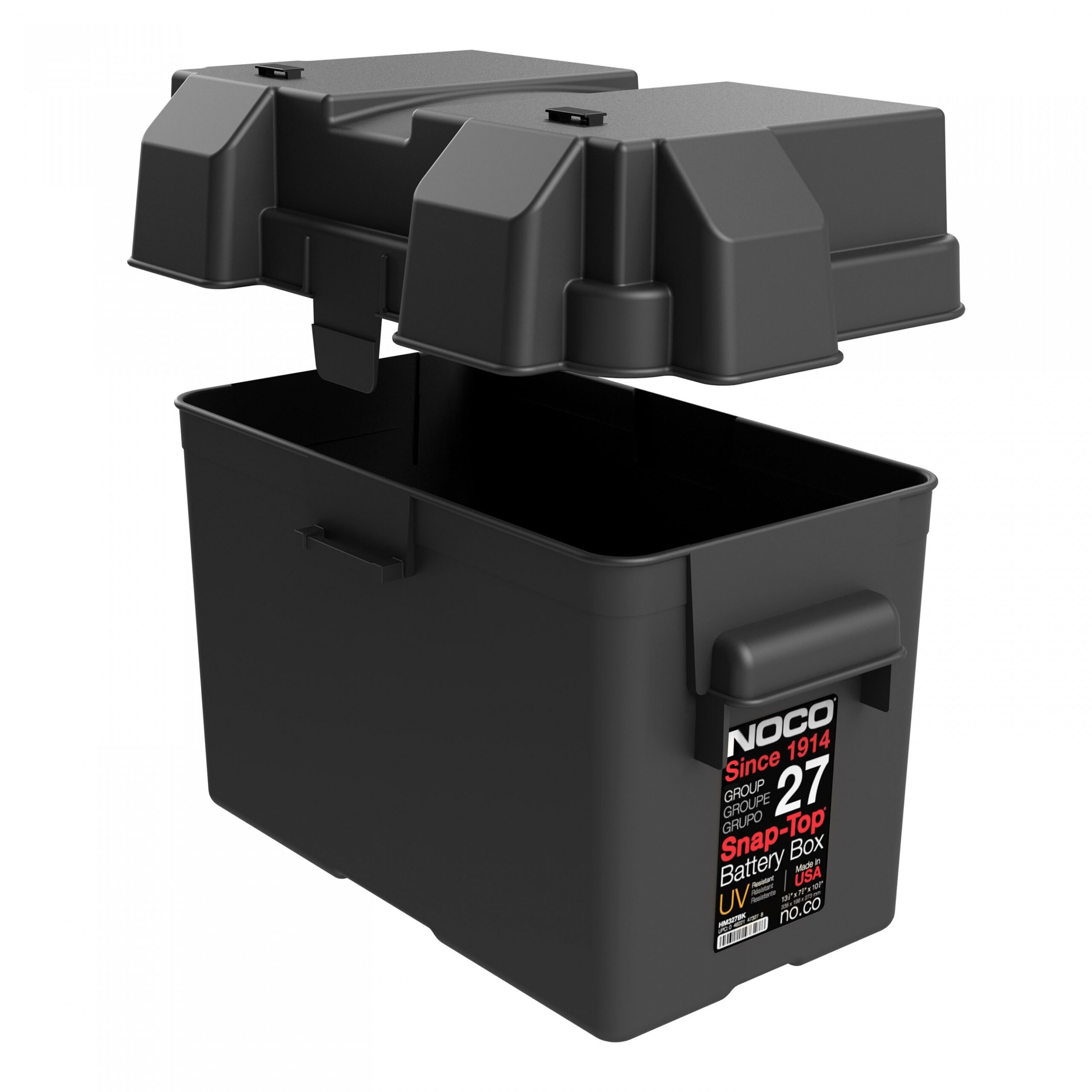 NOCO Battery Box Large Heavy Duty Plastic HM327BK Battery Central