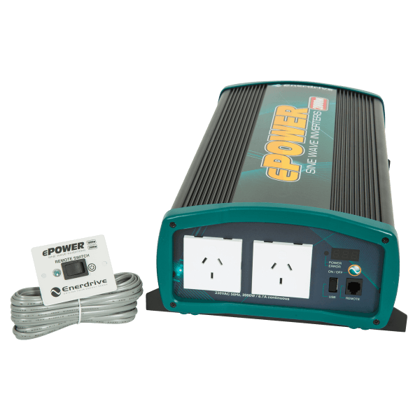 Enerdrive ePOWER True Sine Wave Inverter 12V 2000W with Remote EN1120S