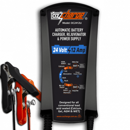 Ozcharge Battery Charger 24V 12A OC-2412U