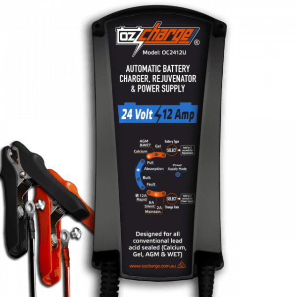 Ozcharge Battery Charger 24V 12A OC-2412U