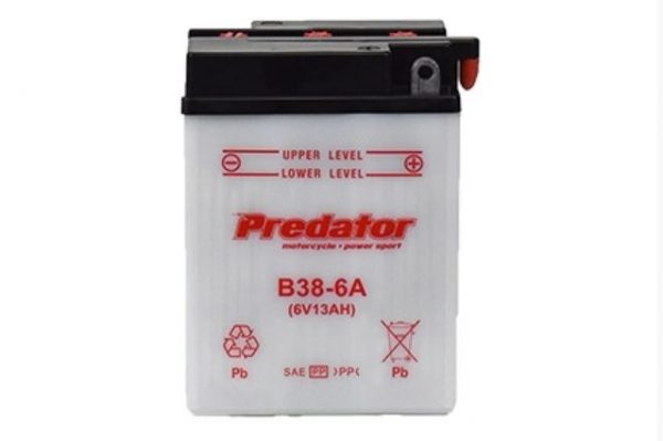 Predator Conventional Motorcycle Batteries B38-6A