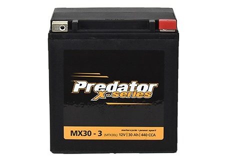 Predator X-Series Motorcycle Battery MX30-3