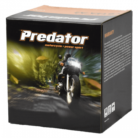 Predator Heavy Duty Motorcycle Battery YTX12-BS