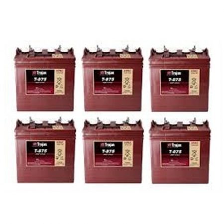 Trojan T875 Set of 6. 48Volt Golf Cart Battery