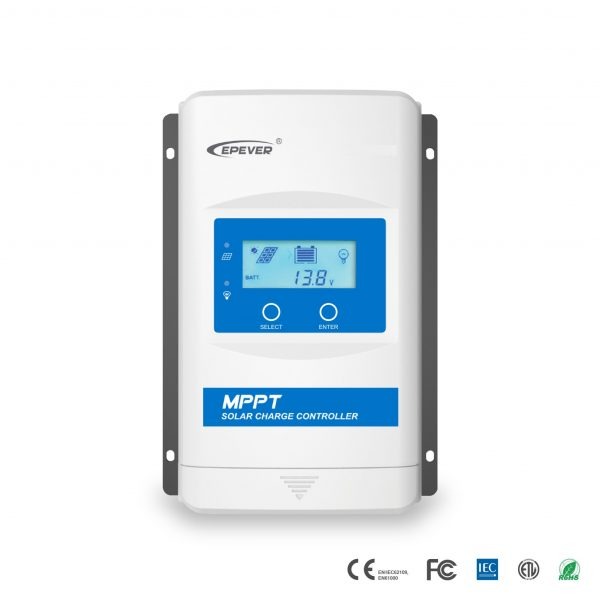 Epever Lithium Compatible MPPT 30A 100V Solar Controller with LCD Display XTRA3210N-XDS2