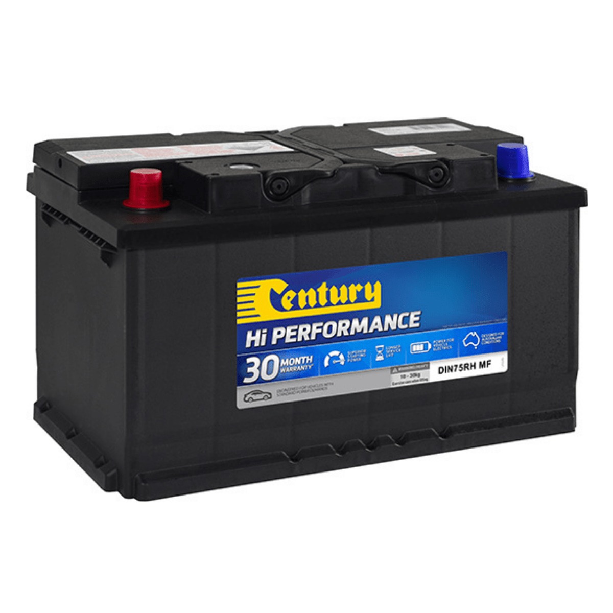 Century Hi Performance Car Battery DIN75RH MF Battery Central Brisbane