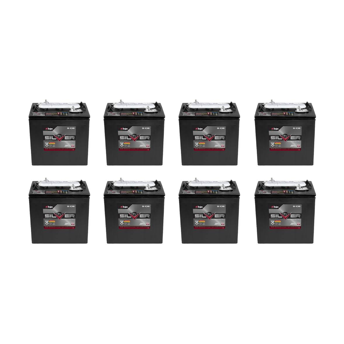 Trojan S105 Set of 8 48V Golf Cart Batteries