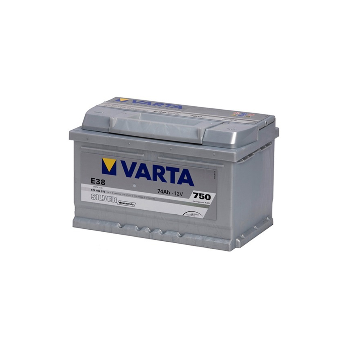 Varta E38 Silver Dynamic MF Car Battery (DIN66)