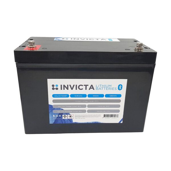 Invicta Lithium Deep Cycle Battery 12V 100Ah Bluetooth SNL12V100BT