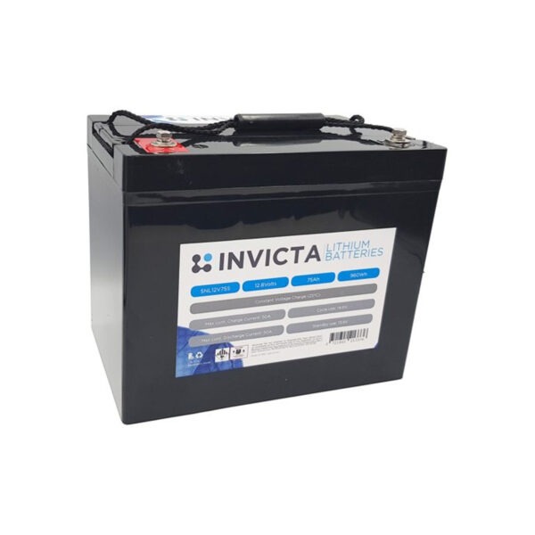 Invicta Lithium Deep Cycle Battery 12V 75Ah SNL12V75S