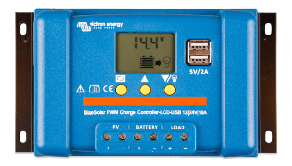 Victron BlueSolar PWM-LCD & USB Charge Controller 12/24V-10A SCC010010050