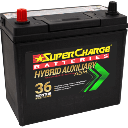 SuperCharge Hybrid Auxiliary Car Battery B24R-AGM (S46B24R AGM)
