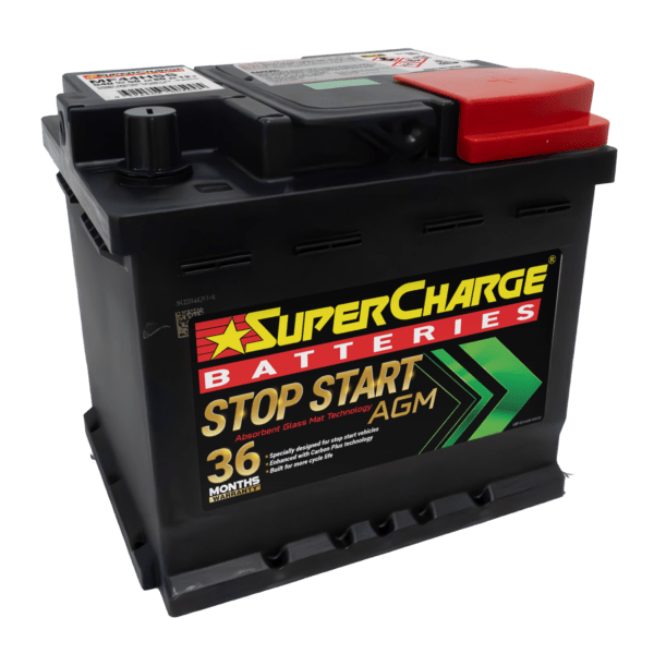 SuperCharge AGM Start Stop Car Battery MF44HSS (DIN44H)