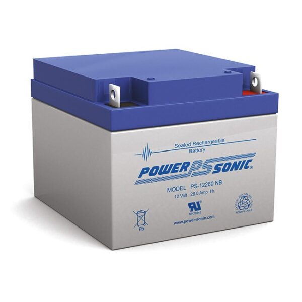 Power-Sonic PS12260 General Purpose AGM Battery 12V 26Ah