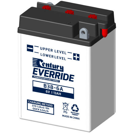 Century Motorcycle Conventional Battery B38-6A