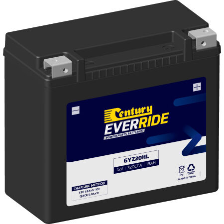 Century Motorcycle Heavy Duty AGM Battery GYZ20HL