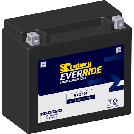 Century Motorcycle Heavy Duty AGM Battery GYZ20L