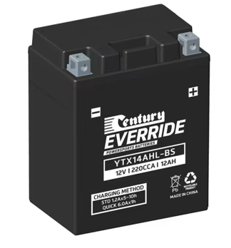 Century Motorcycle Hi Performance AGM Battery YTX14AHL-BS