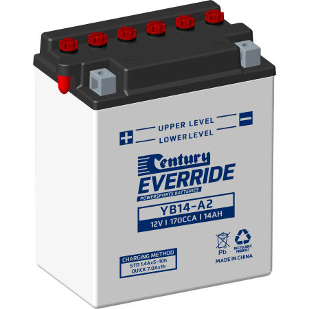 Century Motorcycle Conventional Battery YB14-A2