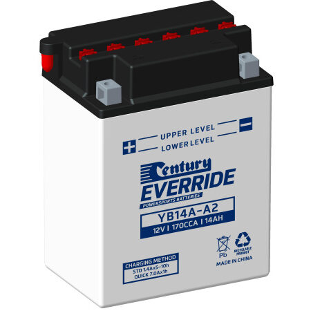 Century Motorcycle Conventional Battery YB14A-A2