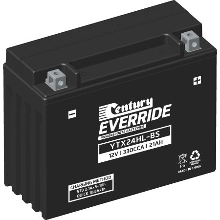 Century Motorcycle Hi Performance AGM Battery YTX24HL-BS