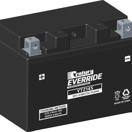 Century Motorcycle Hi Performance AGM Battery YTZ14S