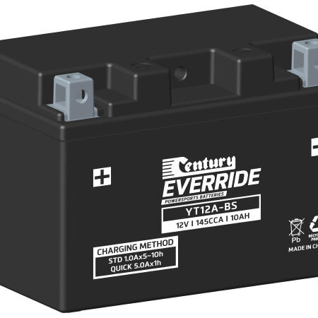 Century Motorcycle Maintenance Free AGM Battery YT12A-BS