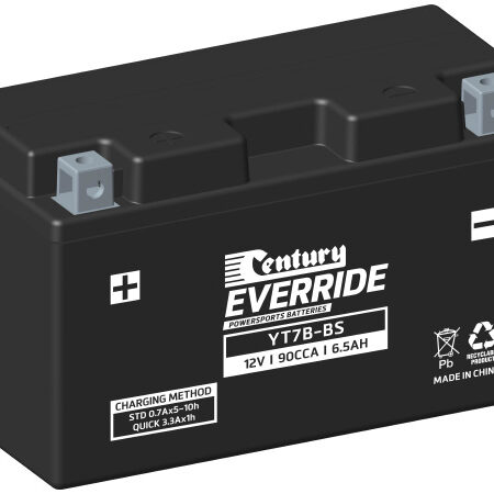 Century Motorcycle Maintenance Free AGM Battery YT7B-BS