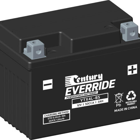 Century Motorcycle Maintenance Free AGM Battery YTX4L-BS