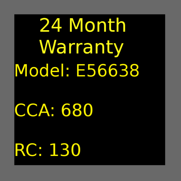 Energised MF Battery DEL-N66H (E56638) - Image 2