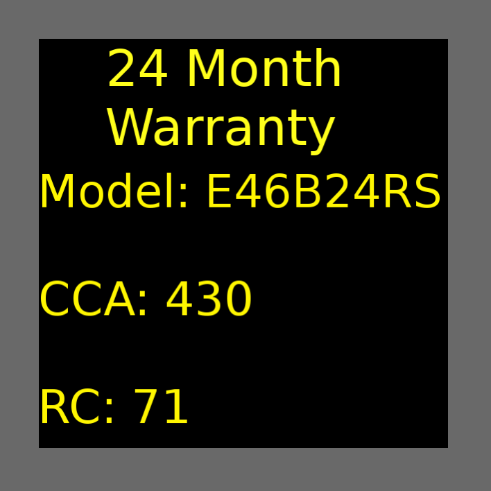 Energised MF Battery DEL-NS60RS (E46B24RS) - Image 2