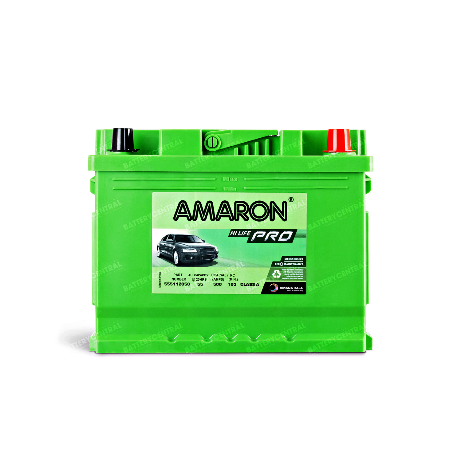 Amaron Pro Series MF Automotive Battery Din55H - Image 2