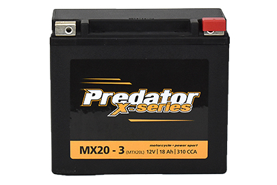 Predator X-Series Motorcycle Battery MX20-3