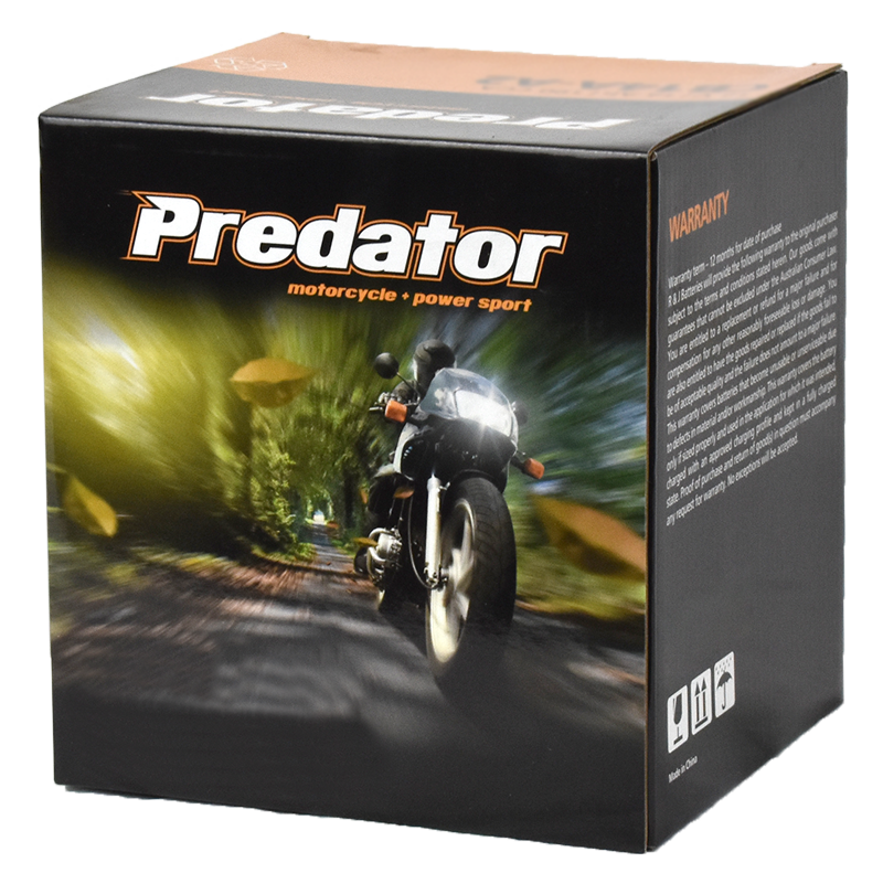 Predator Heavy Duty Motorcycle Battery YTX14-BS