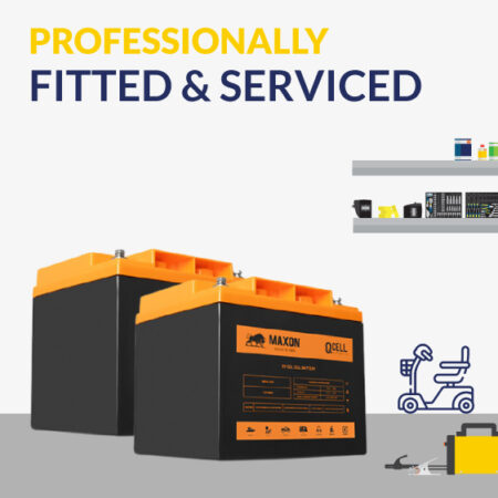 Maxon QCELL Mobility 2 x 40Ah Batteries with Fitting Package MEVG-M40X2F