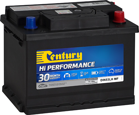 Century Hi Performance Car Battery DIN53LH MF