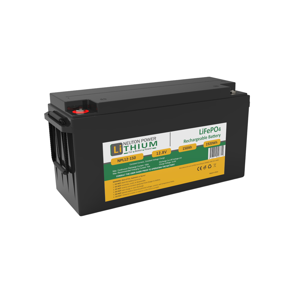 Neuton Power 12V 150Ah LiFePO4 Lithium Battery