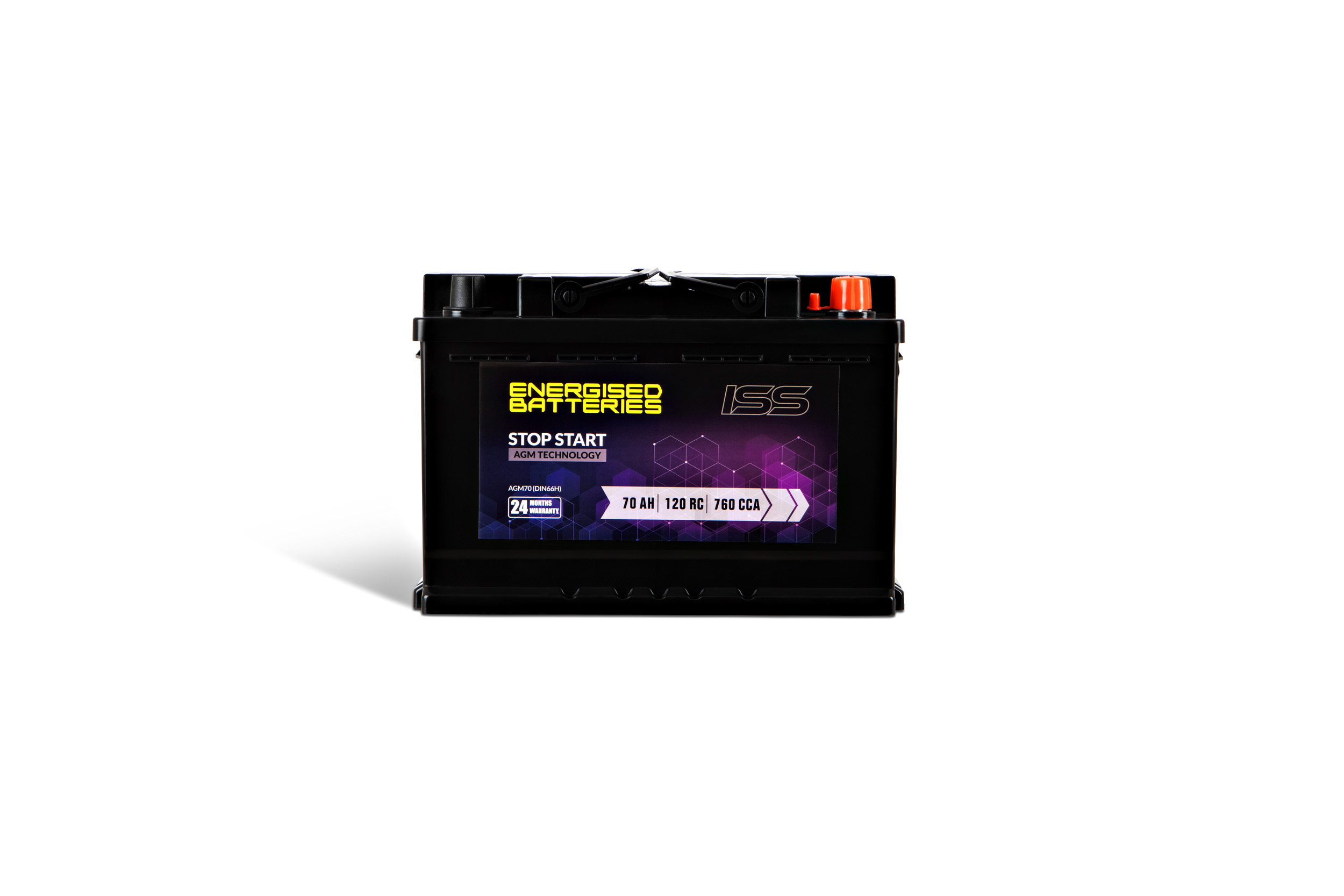 Energised AGM Start Stop Battery AGM70 (DIN66H) - Image 2