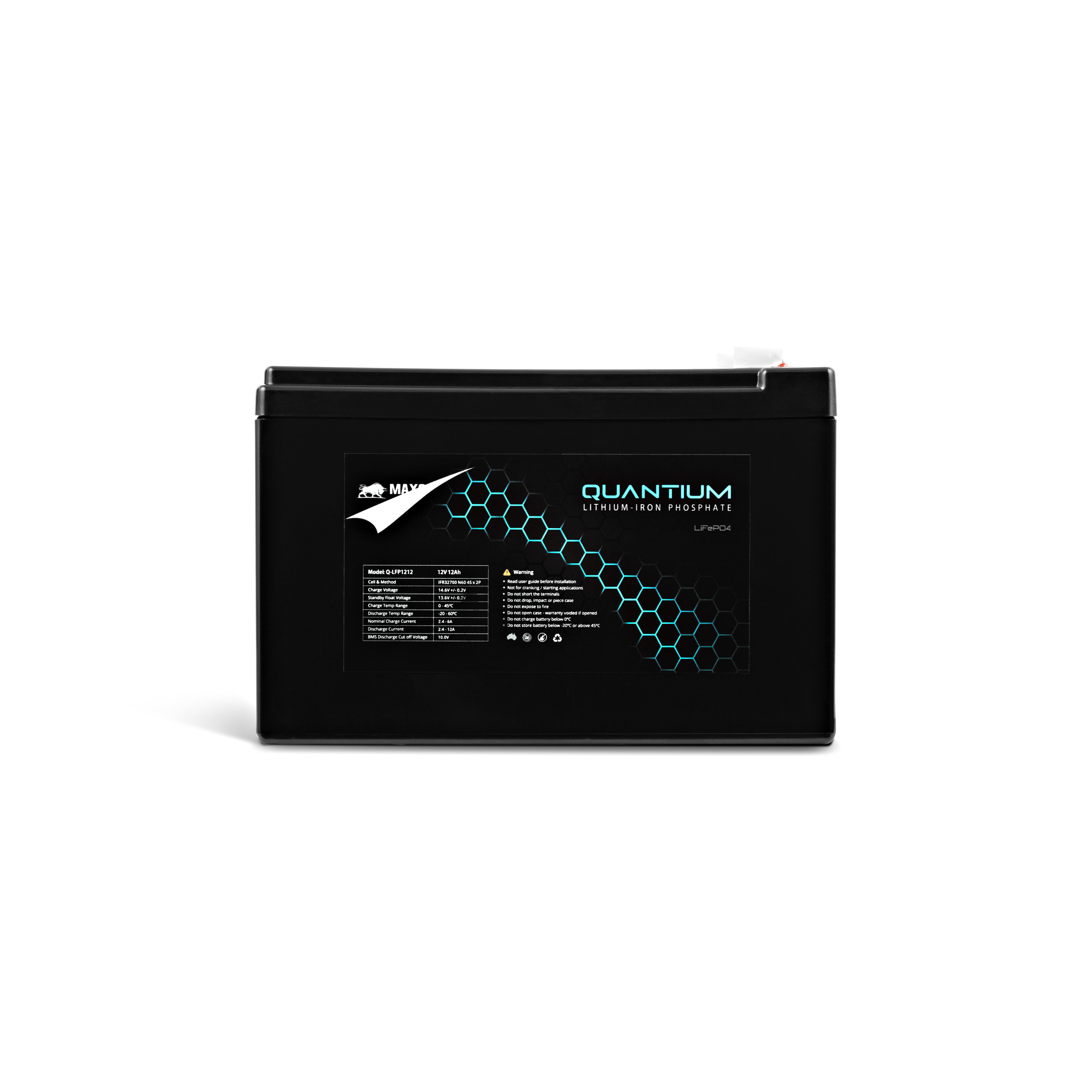 Quantium™ LFP 12V 12Ah Lithium Iron Battery - LiFePO4 Deep Cycle Q-LFP1212 - Image 2