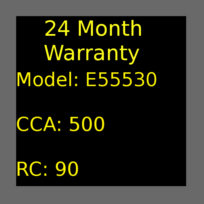 Energised MF Battery DEL-N55H (E55530) - Image 2