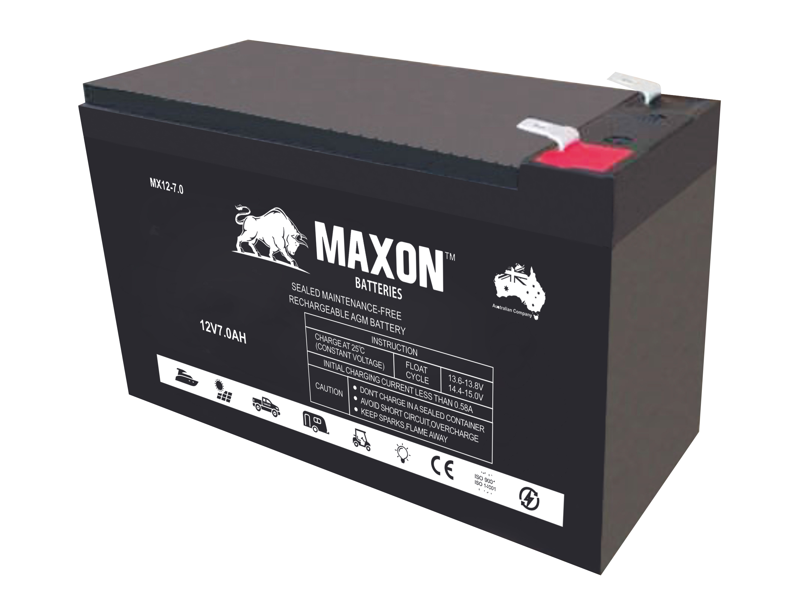 Maxon Sealed Lead Acid Battery MX12-7HD