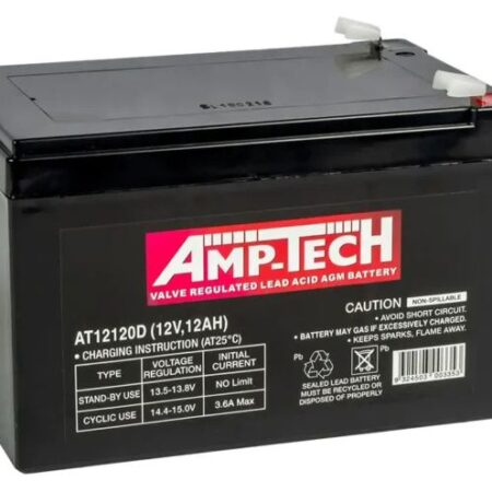 AMP-TECH AT12120D Deep Cycle AGM Battery 12V 12Ah
