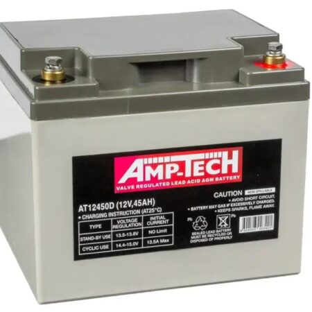 AMP-TECH AT12450D Deep Cycle AGM Battery 12V 45Ah