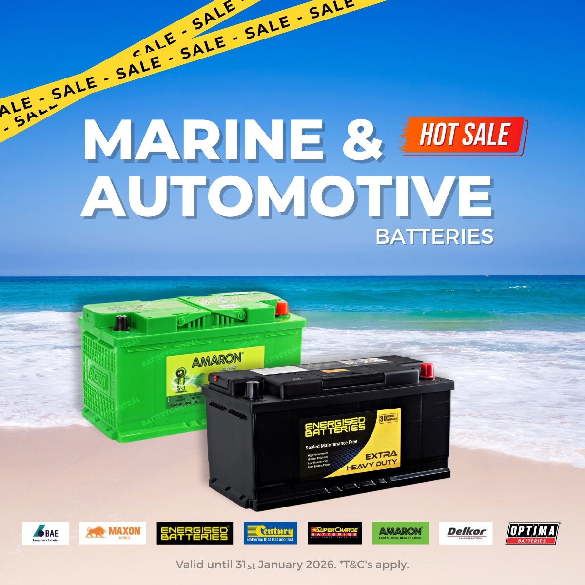 Marine and Automotive Batteries Sale