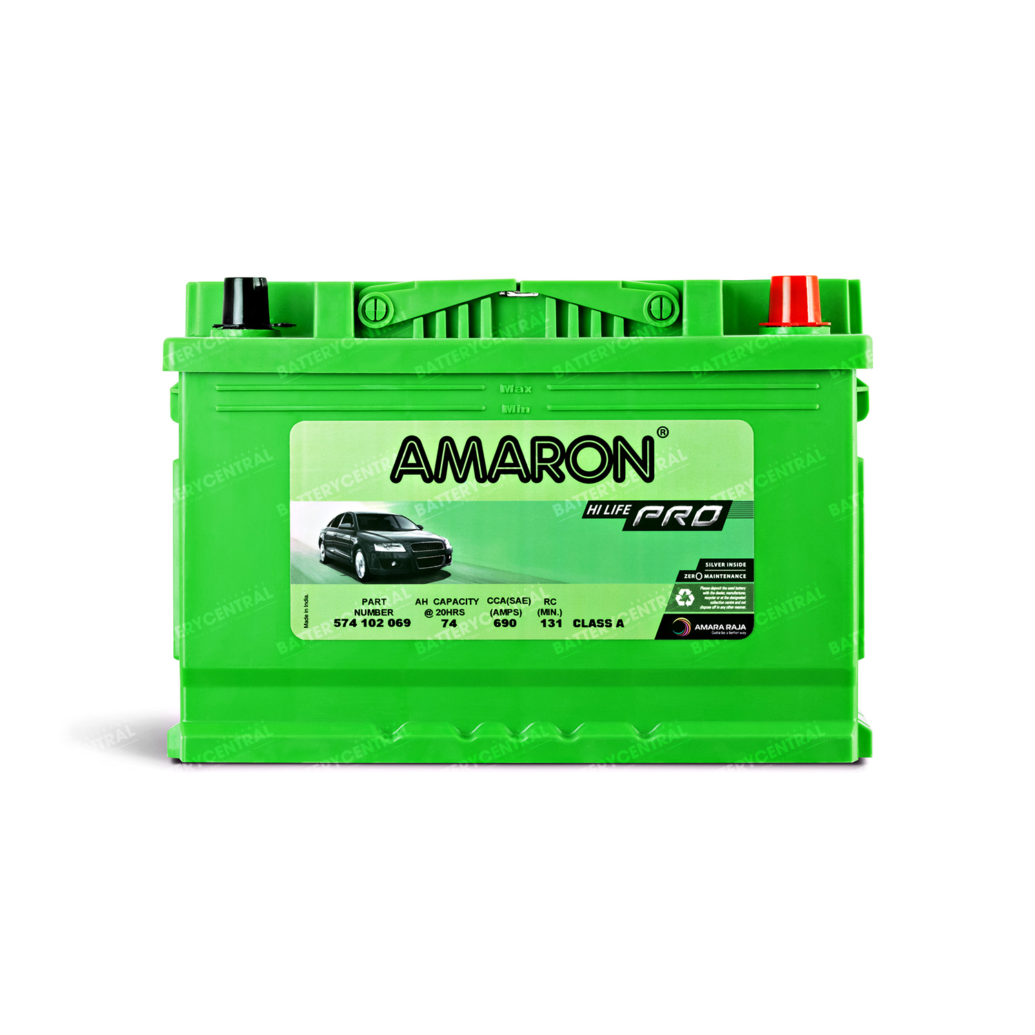 Amaron Pro Series MF Automotive Battery Din74 - Image 2