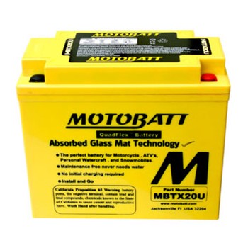 Motobatt AGM Battery MBTX20U