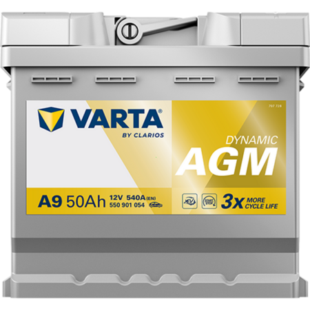 Varta A9 Silver Dynamic AGM Car Battery  (DIN44H)