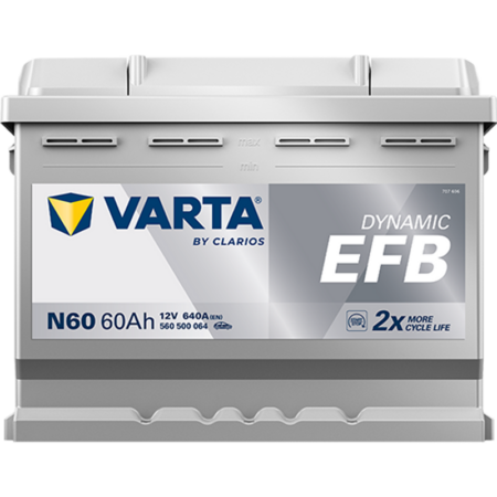 Varta N60 Silver Dynamic EFB Stop Start Battery (DIN 55H)